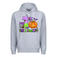 Heather Grey my first halloween pumpkin Premium Hoodie - AdoDesignShop