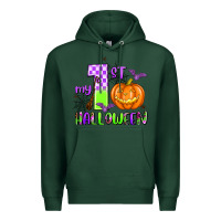 Sports Green my first halloween pumpkin Premium Hoodie - AdoDesignShop