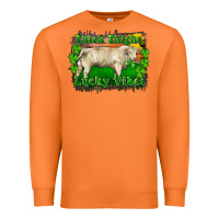 Carrot Thick Thighs Lucky Vibes Charolais Bull Premium Sweatshirt - RanaPortraitStore