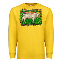 Lemon Thick Thighs Lucky Vibes Charolais Bull Premium Sweatshirt - RanaPortraitStore