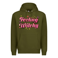 Army Green feeling witchy Premium Hoodie - AdoDesignShop