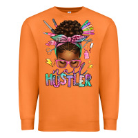 Carrot nail hustler afro messy bun Premium Sweatshirt - texasbilliewilder