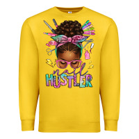 Lemon nail hustler afro messy bun Premium Sweatshirt - texasbilliewilder