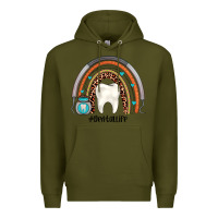 Army Green dentallife rainbow Premium Hoodie - JahusDesignShop
