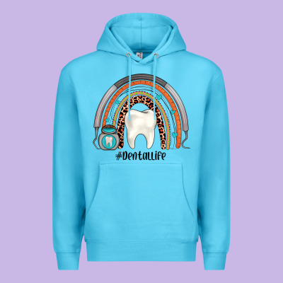 Dentallife Rainbow Premium Hoodie Designed By Jahusdesignshop