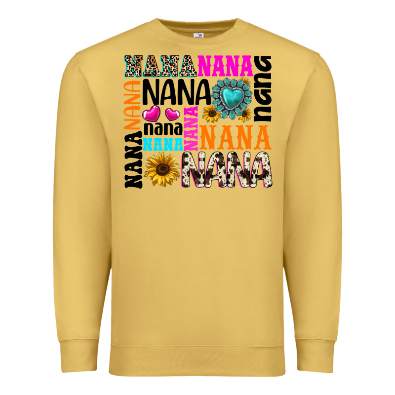 Nana Gemstone Sunflower Premium Sweatshirt by texasbilliewilder | Teevron