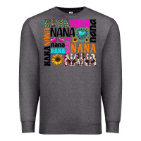 Charcoal Heather nana gemstone sunflower Premium Sweatshirt - texasbilliewilder