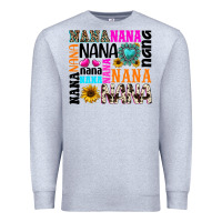 Heather Grey nana gemstone sunflower Premium Sweatshirt - texasbilliewilder