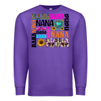 Purple nana gemstone sunflower Premium Sweatshirt - texasbilliewilder