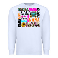 White nana gemstone sunflower Premium Sweatshirt - texasbilliewilder