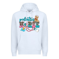 White pediatric nurse Premium Hoodie - AdoDesignShop