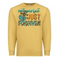 Antique Gold not perfect just forgiven Premium Sweatshirt - texasbilliewilder
