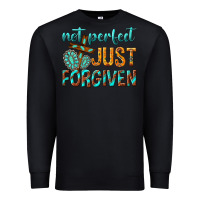 Black not perfect just forgiven Premium Sweatshirt - texasbilliewilder