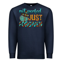Navy not perfect just forgiven Premium Sweatshirt - texasbilliewilder