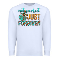White not perfect just forgiven Premium Sweatshirt - texasbilliewilder
