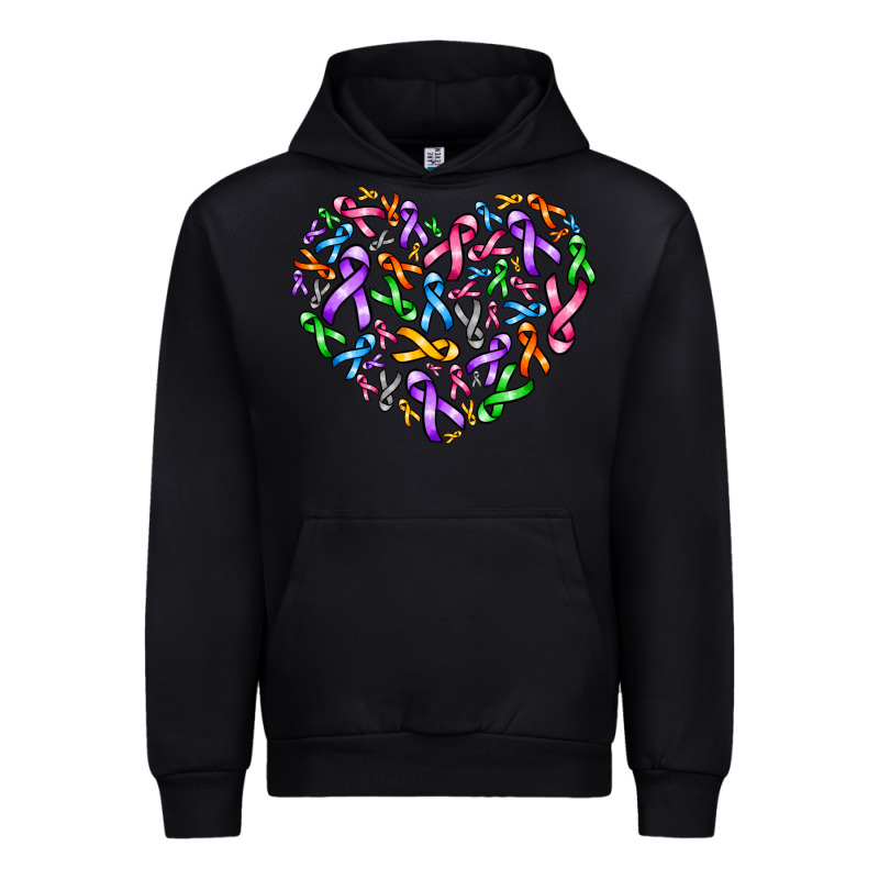 Cancer Ribbon Heart Urban Hoodie by AdoDesignShop | Teevron