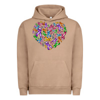 Pigment Burro cancer ribbon heart Urban Hoodie - AdoDesignShop