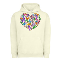 Pigment Pistachio cancer ribbon heart Urban Hoodie - AdoDesignShop
