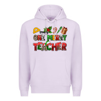 Lilac one merry teacher Premium Hoodie - AdoDesignShop