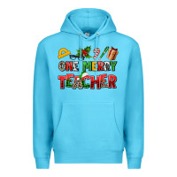 Ocean Blue one merry teacher Premium Hoodie - AdoDesignShop