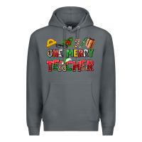 Rock one merry teacher Premium Hoodie - AdoDesignShop