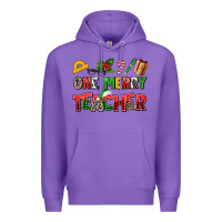 Purple one merry teacher Premium Hoodie - AdoDesignShop