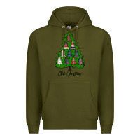 Army Green ohh Christmas trees Premium Hoodie - RanaPortraitStore