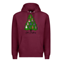 Burgundy ohh Christmas trees Premium Hoodie - RanaPortraitStore