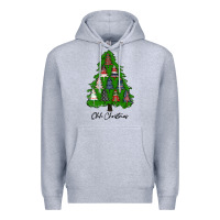 Heather Grey ohh Christmas trees Premium Hoodie - RanaPortraitStore