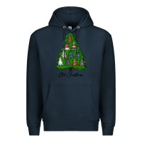 Navy ohh Christmas trees Premium Hoodie - RanaPortraitStore