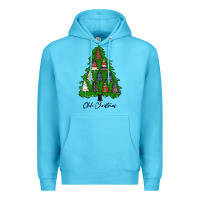 Ocean Blue ohh Christmas trees Premium Hoodie - RanaPortraitStore