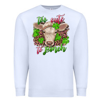 White Too cute to pinch charolais calf Premium Sweatshirt - RanaPortraitStore