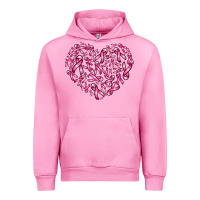 Fuchsia Pink breast cancer ribbon heart Urban Hoodie - AdoDesignShop