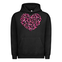 Pigment Black breast cancer ribbon heart Urban Hoodie - AdoDesignShop