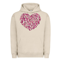 Pigment French Oak breast cancer ribbon heart Urban Hoodie - AdoDesignShop
