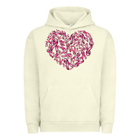 Pigment Pistachio breast cancer ribbon heart Urban Hoodie - AdoDesignShop