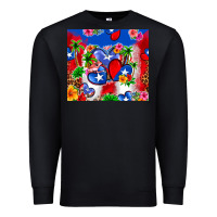Black puerto rico hearts Premium Sweatshirt - Zillion Design Studio