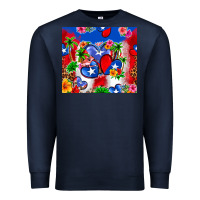 Navy puerto rico hearts Premium Sweatshirt - Zillion Design Studio