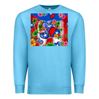 Ocean Blue puerto rico hearts Premium Sweatshirt - Zillion Design Studio