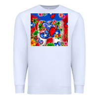 White puerto rico hearts Premium Sweatshirt - Zillion Design Studio