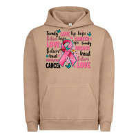 Pigment Burro breast cancer ribbons with cancer words Urban Hoodie - AdoDesignShop