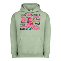 Pigment Oil Green breast cancer ribbons with cancer words Urban Hoodie - AdoDesignShop