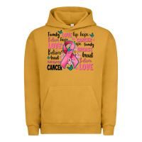 Pigment Peanut Butter breast cancer ribbons with cancer words Urban Hoodie - AdoDesignShop
