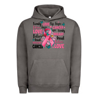 Pigment Tornado breast cancer ribbons with cancer words Urban Hoodie - AdoDesignShop
