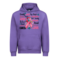 Tulip breast cancer ribbons with cancer words Urban Hoodie - AdoDesignShop