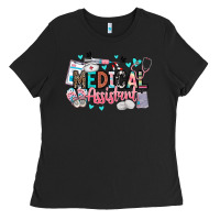 Black medical assistant Ladies Tee - BarkalooDesign