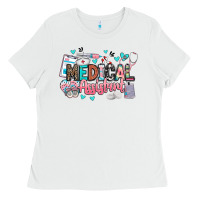 White medical assistant Ladies Tee - BarkalooDesign