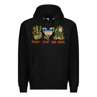 Black peace love san judas Premium Hoodie - JahusDesignShop