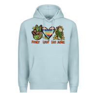 Blue Mist peace love san judas Premium Hoodie - JahusDesignShop
