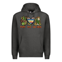 Charcoal Heather peace love san judas Premium Hoodie - JahusDesignShop